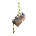 thumbnail image 2 of Estatuilla de animales trepadores shamjiam Conejo Gris Decoración de Jardín, 2 of 8