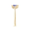 thumbnail image 3 of ANGARA Natural Semi Bezel-Set Solitaire Round Tanzanite Bypass Ring in 14K Yellow Gold for Women (Size-5mm) | December Birthstone, Anniversary, Jewelry Gift for Women | Natural Tanzanite Ring, 3 of 9