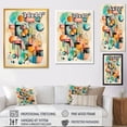 thumbnail image 4 of Designart "Blue And Orange Geometry Balance III" Modern Geometric Wall Art Print, 4 of 5