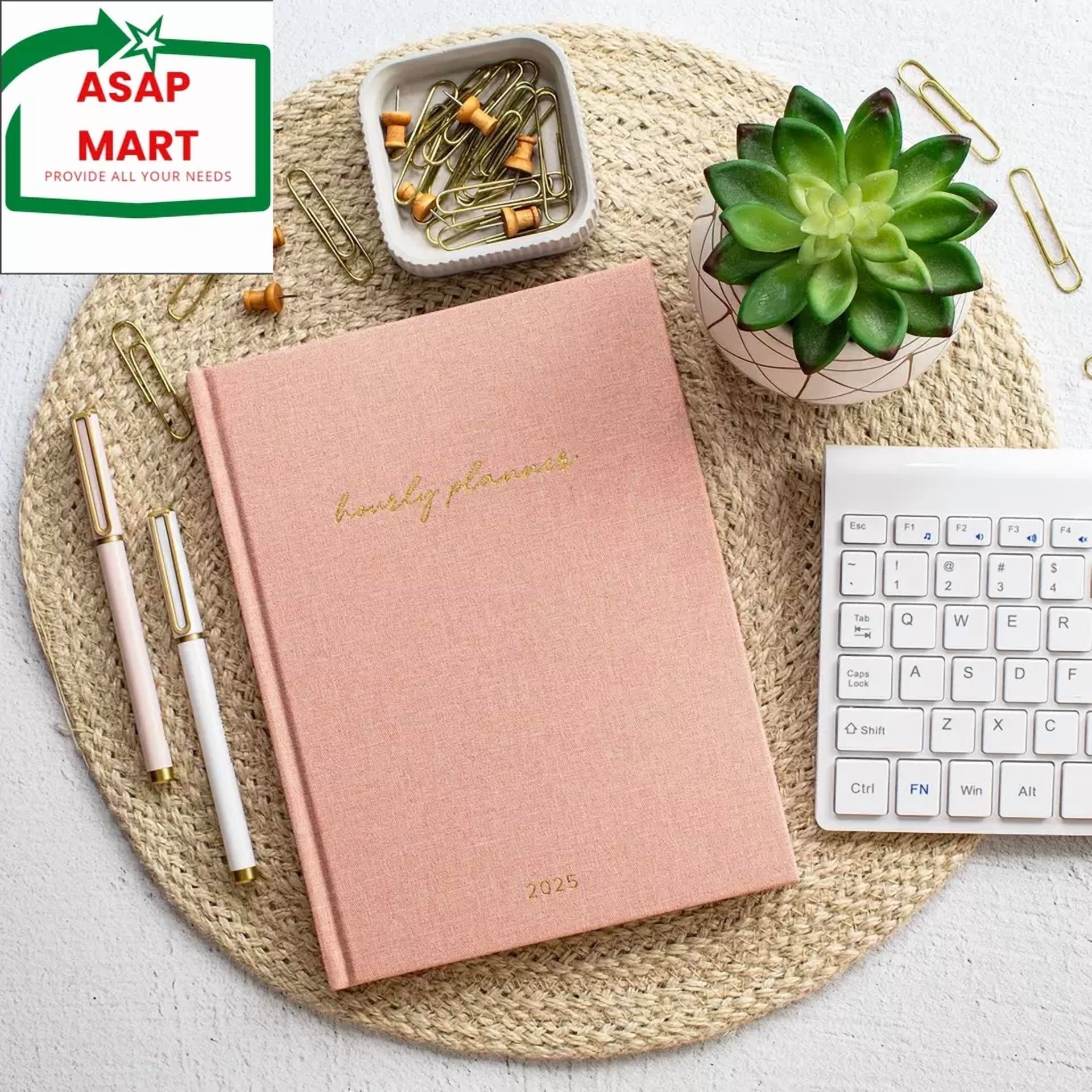 Beautiful 2025 Appointment Book Planner - Sturdy Linen Daily Planner & Weekly Ca