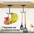 thumbnail image 4 of ZJQYDS Under Cabinet Banana Hook Foldable - Metal Banana Hanger Hook Folding Dual-Hook Easily Folds Up with Magnets When Not in Use Under Cabinet Hook for Bananas or Other Kitchen Items (1 Pcs-Black), 4 of 7