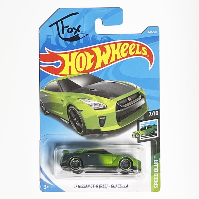  Hot Wheels TFOX Nissan GT-R Guaczilla (Verde) Desenfoque de velocidad