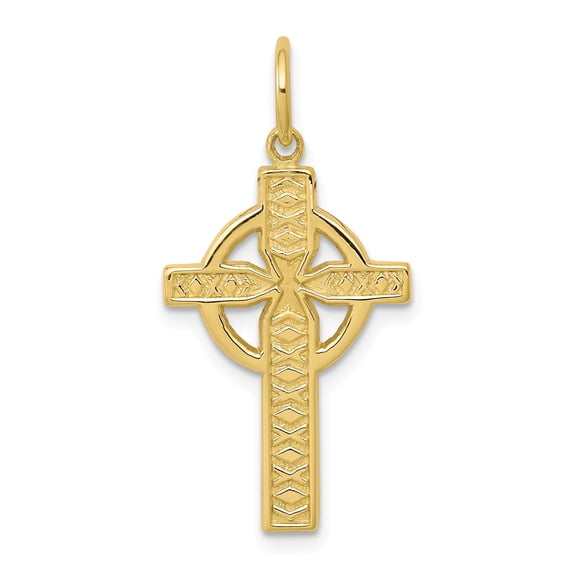 10k Cross Charm in 10k Yellow Gold