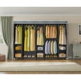 thumbnail image 5 of VIPEK V50C Black Portable Closet Rack with Grey Cover, Extra Large Coverd Clothes Rack, Multi-Functional Freestanding Wardrobe Closet Heavy Duty Clothing Rack for Hanging Clothes, 5 of 11