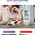 thumbnail image 2 of Decase For Samsung Galaxy S22,Shockproof Soft TPU Armor Slim Metal Ring Stand PC Back Case Cover,Gold, 2 of 8
