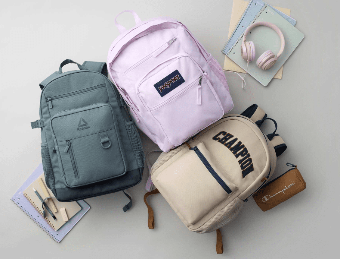 Champion Unisex 18 inch Tan Campus Backpack with Padded Laptop Sleeve