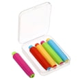 thumbnail image 1 of Unique Bargains 15pcs Sidewalk Chalk Holder Colourful Covers Adjustable Chalk Clean Clips Plastic Box for Chalkboard Teacher, 1 of 4