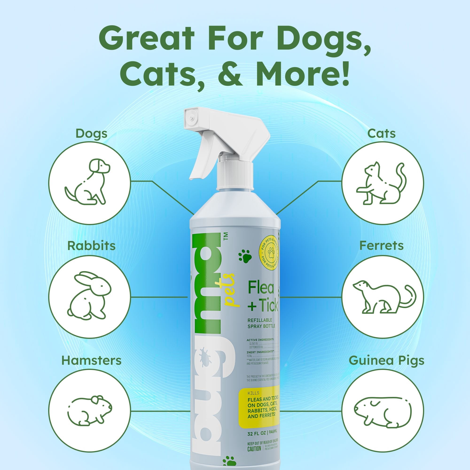 Flea & Tick Starter Kit, 3.7 oz. Concentrated Indoor/Outdoor Flea and Tick Insect Killer Spray (2-Pack)