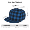 thumbnail image 6 of Balery Baseball Cap Flat Bill Hats for Men Adjustable Size for Running Workouts and Outdoor Activities All Seasons Dad Hat(Blue Black Plaid ), 6 of 9