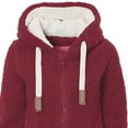 thumbnail image 7 of Fesfesfes Women Flannel Jacket Winter Warm Solid Teddy Fleece Hooded Casual Coat Hooded Jacket Outwear On Sale, 7 of 7