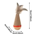 thumbnail image 3 of Btomtd Wooden Tumbler Wobble Cat Toys, Interactive No Catnip Righting Pet Toys for Kittens and Indoor Cats, 7 Inch, B, 3 of 6