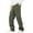 001 Army Green, variant on Qgtaibl Men's High Waist Athletic Pant Baggy Straight Leg Cargo Pants Contrast Stitching Skater Trouser with Pockets Black (Mens S)