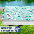 thumbnail image 5 of decorUhome Rectangle Spandex Fitted Tablecloth 6 FT Tables, Washable Picnic Table Cover with Elastic, Washable Reusable Table Cloth for Dining (Easter Eggs, 30"x72"), 5 of 8