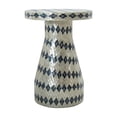 thumbnail image 3 of Halio Cream & Blue Checkered Shell Side Table, 3 of 6