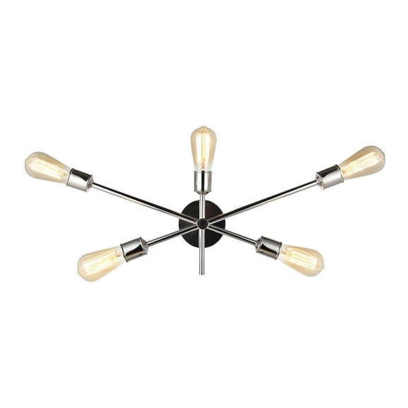 Axel 5 Lights Polished Nickel Wall Sconce