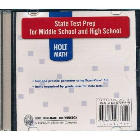 Pre-Owned - Holt Algebra 1: State Test Prep CD-ROM