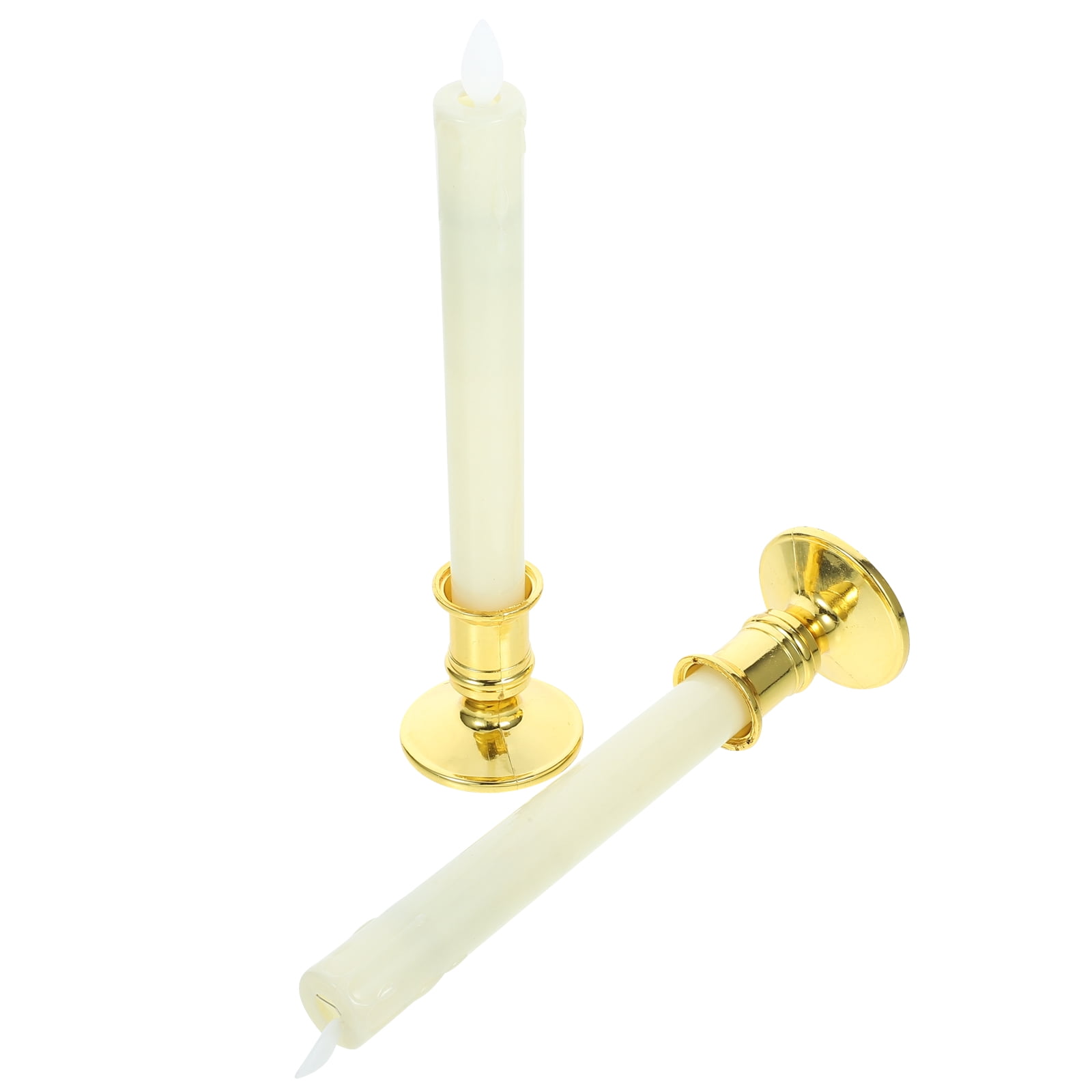 Raindrops  2 Pcs Flame Candle Electric Tealights Rechargeable Batteries Home Decor