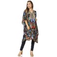 thumbnail image 5 of Sakkas Zeni Women's Short sleeve V-neck Summer Floral Print Caftan Dress Cover-up - 545 - One Size, 5 of 5