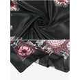 thumbnail image 4 of INSPIRAR CHIC Mujeres Pañuelo de Satén Cuadrado 35" Gran Pañuelo de Paisley Simétrico de Seda para el Cabello, Envoltura para Dormir, Bandanas 90x90cm Negro Rojo, 4 of 6