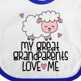 thumbnail image 4 of Inktastic Great Grandchild Lamb Great Grandparents Love Me Boys or Girls Baby Bib, 4 of 4
