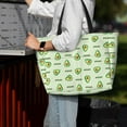 thumbnail image 4 of Wukai Green Avocado Print Zipper Bag,large Beach Tote Bag,Waterproof Sandproof Bag,Grocery and Picnic Tote Travel Bag, 4 of 5