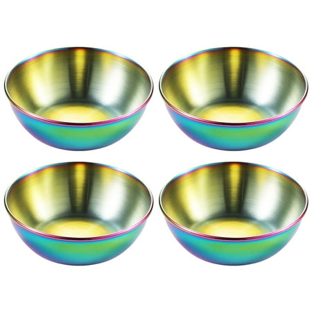 

Etereauty Bowls Stainless Steel Dipping Metal Bowl Sauce Dish Sushi Serving Condiment Bulk Small Seasoning Mini