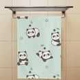 thumbnail image 4 of Soft Hand Fingertip Towels, 2 Pcs Face Bath Towels Cartoon Panda Absorbent Washcloths for Bathroom Hotel Kitchen, 30"x15", Absorbent Soft Hand Fingertip Towels, 4 of 6