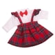 thumbnail image 3 of de muñeca de 18 pulgada camisa, vestido, traje de muñeca, uniforme conjunto de ropa, accesorios para muñecas Luz roja CUTICAT Falda a cuadros de muñeca estadounidense de 18 pulgadas, 3 of 5