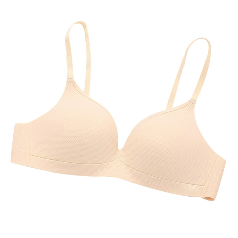 JGTDBPO Wirefree Bras For Women Soft Seamless Comfort Bra Back Smoothing  Triangle Cup Thin Underwear Comfortable Small Boobs Sexy Push-Up Bra  Everyday