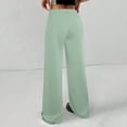 thumbnail image 4 of Women's High Waisted Wide Leg Sweatpants Casual Jogger Pants for Relaxed and Sporty Everyday Use,Mint Green,L, 4 of 6