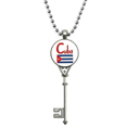 thumbnail image 1 of Cuba bandera nacional rojo patron azul Colgante Collar Vintage Llavero Plata Joyas Unbranded M, 1 of 3