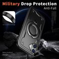thumbnail image 4 of Allytechgroup for iPhone 16 Plus Case with 360° Rotable Kickstand,  [Include 1X Screen Protector] [Magnetic Car Mount Support] Military Grade Drop Protection Phone Cover for iPhone 16 Plus, Black, 4 of 6
