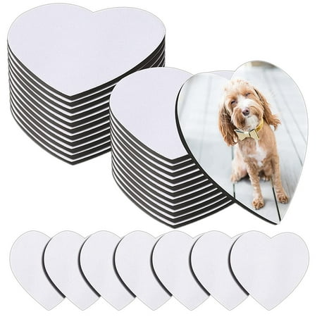 

30 Pcs Coasters Blank Cup Mat for Sublimation Transfer DIY Heart