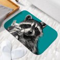 thumbnail image 6 of 1pc Raccoon with Bag Absorbent Non-Slip Bathroom Thickened Flannel Rug Decor,Soft,Quick Drying,Suitable For Indoor/outdoor Use,Bathrooms,Bedrooms,Kitchens,Terrace,Laundry Rooms,16"x24", 6 of 9