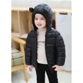 thumbnail image 3 of Chaqueta acolchada AIWUHE con capucha para bebés, color negro claro para invierno, 18-24 m, 3 of 9