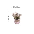 thumbnail image 3 of Luxcidy Mini Simulated Pinks Potted Flower Home Decoration, Artificial Green Plants Photography Prop Fake Plants, Desktop Silk Flower Arrangement for Office (B), 3 of 6