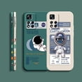 thumbnail image 5 of Case For Redmi Note 12 11 11T 11R 11E 10 9 8 7 7S PRO PLUS 4G 5G Simple Liquid silicone Case Funny Astronaut Spacewalk, 5 of 5