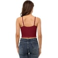 thumbnail image 5 of Women's Ribbed Cami Crop Top Botton Down Camisole Tank Tops, 5 of 6