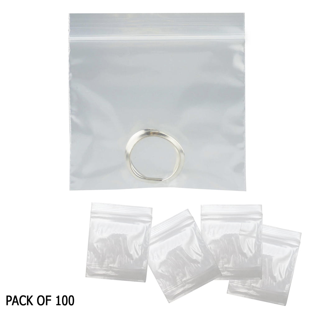 100 Set Reclosable Clear Plastic Poly Bags 3