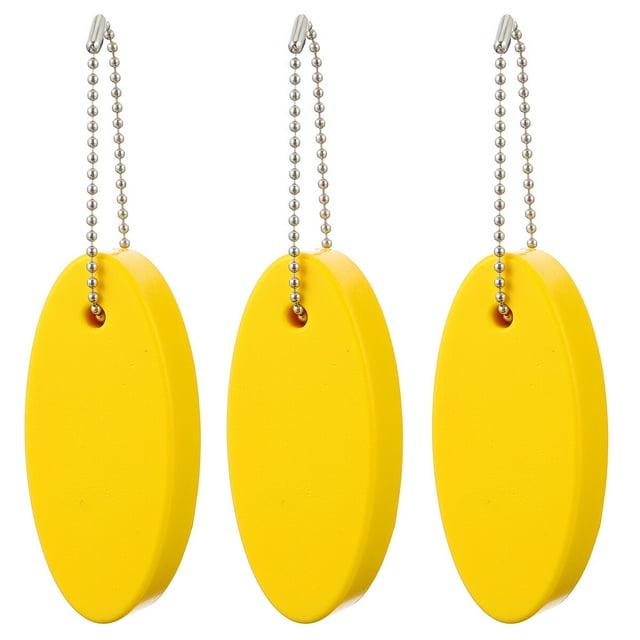3pcs Novel Floating Keychain Durable Float Oval Key Ring Creative Key Chain