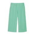 thumbnail image 3 of Kids Wide Leg Capris Pants Boys Girls Wide Leg Casual Cropped Pants Elastic Waist Athletic Trousers 5T, 3 of 6