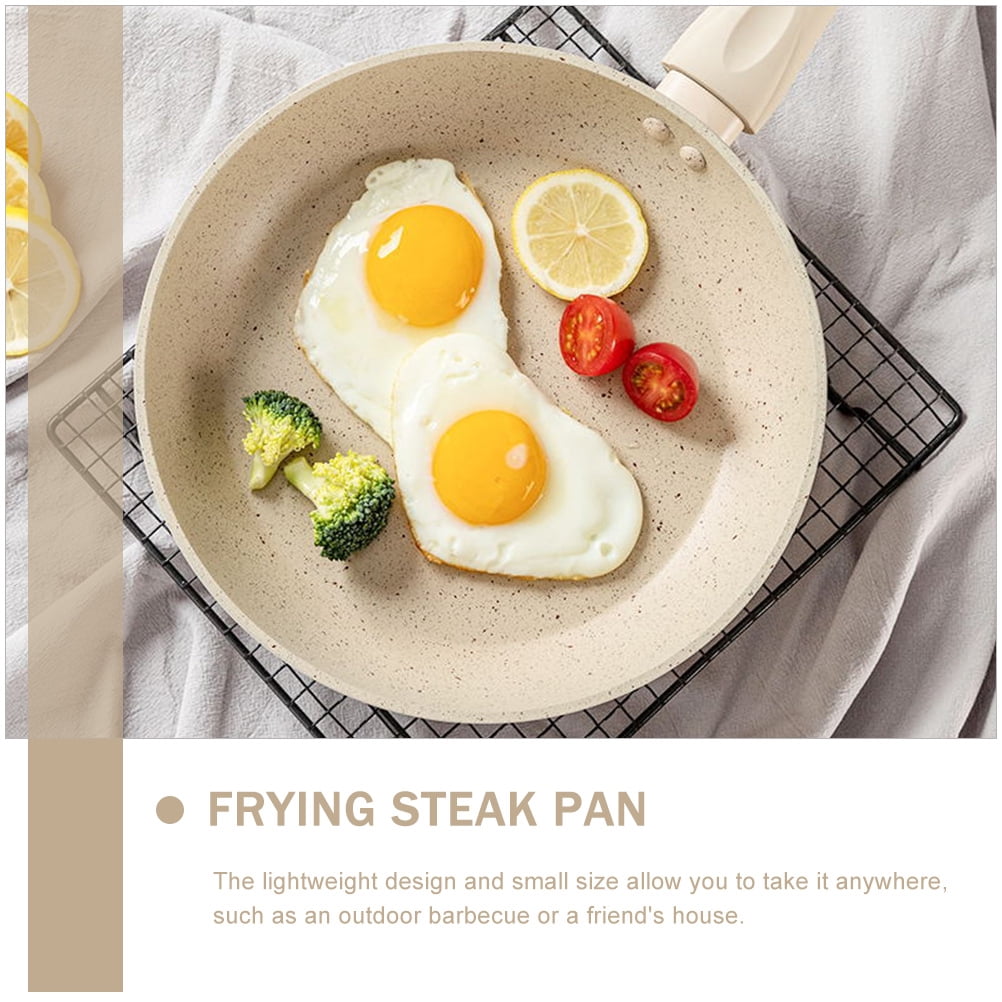FONDOTIN Aluminum Frying Pan with Non-Stick Maifan Stone Coating and Handle, Cookware for Home Kitchen Use