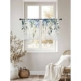 thumbnail image 2 of Blue Green Leaves Sheer Curtains for Living Room Bedroom Watercolor Spring Botanical Branches Sheer Curtains 45 Inch Long 2 Panels Set Light Filtering Curtain Window Treatments Drapes for Dining Room, 2 of 6