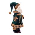 thumbnail image 2 of Vickerman 24" Emerald Green Velvet Santa Doll with Stand. This santa has glasses, stand is removeable., 2 of 5