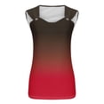 thumbnail image 4 of Tank Tops for Women Plus Size Sleeveless Gradient V-Neck Camisole Casual Tank Blouse Blue XL, 4 of 4