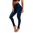 thumbnail image 2 of Women'S High Waist Skinny Stretch Jeans Shaping Butt Lifting Denim Pants Dark Blue S, 2 of 9