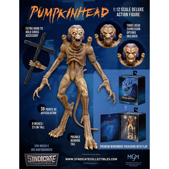 Figura de acción Toynk Pumpkinhead a escala 1:12 con 38 puntos