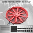 thumbnail image 5 of DNA Motoring 2Pcs 16" Inch High Performance Slim Electric Radiator Cooling Fan kit Red, 5 of 5
