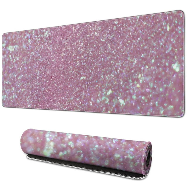 Work in Style with a Pink Mouse Pad Featuring an Inspirational Quote - Large 31.5x11.8in Desk Mat, Keyboard Pad, Laptop Protector, Adorable Pink Desk Accessories