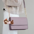 thumbnail image 2 of Unique Bargains 1 Pc Handbag Charm Dog Beaded Chain Handbag Accessories Dark Brown Light Pink, 2 of 6